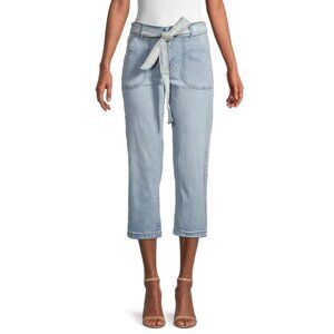KENSIE JEANS Women's Belted Porkchop Pocket Cropped Jeans Size 8/29 In P…